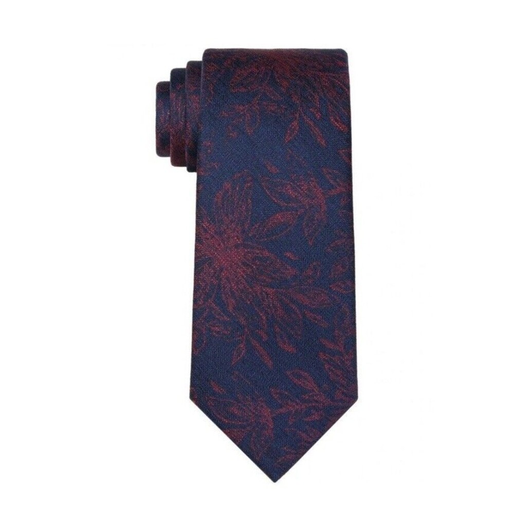 Michael Kors Men's Vast Leaf Print Silk/Polyester Necktie Tie NWT